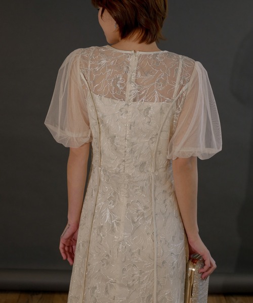 My shawty ドレス puff sleeve lace dress : ZOZOTOWN Yahoo!店
