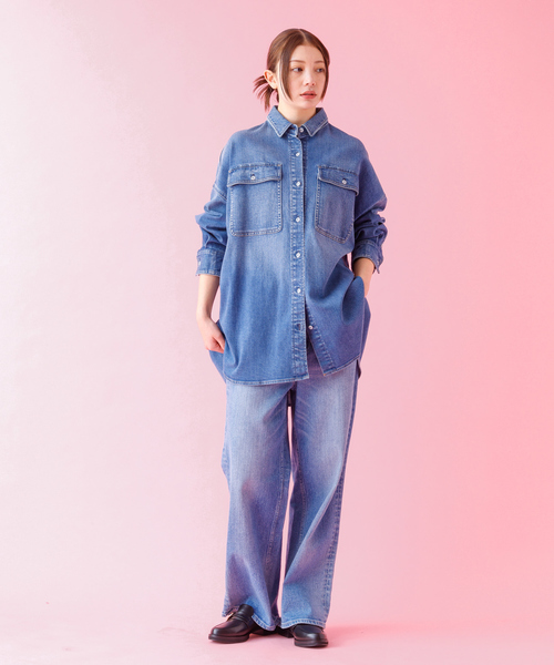 美品 Healthy DENIM Almond Healthy DENIM(ヘルシーデニム)のAlmond デニムシャツ通販