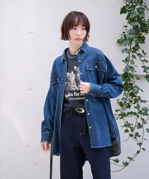 Healthy denim almond デニムシャツ Healthy denim ブラウス シャツ 「Healthy / ヘルシーデニム