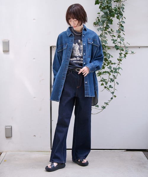 ヘルシーデニム　Healthy denim cottonシャツ　タグ付き新品 Healthy DENIM / Almond オーバー デニムシャツ（シャツ