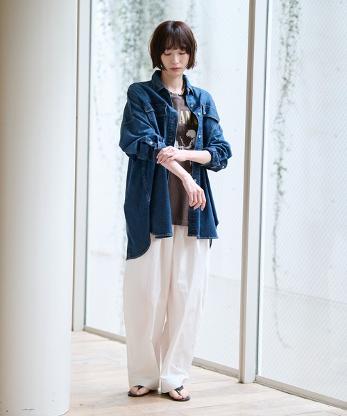 Healthy Denim デニムシャツ Sサイズ Healthy denim ブラウス シャツ 「Healthy / ヘルシーデニム
