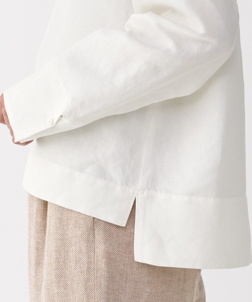 MUJI Labo ブラウス シャツ 「MUJI Labo」婦人 リネンシルク長袖