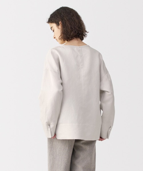 ブラウス シャツ 「MUJI Labo」婦人　リネンシルク長袖ブラウス レディース メンズ MUJI Labo ブラウス シャツ 「MUJI Labo」婦人 リネンシルク長袖