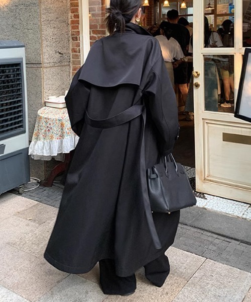 ENLIKE」 トレンチコート FREE ブラック レディース : ZOZOTOWN Yahoo