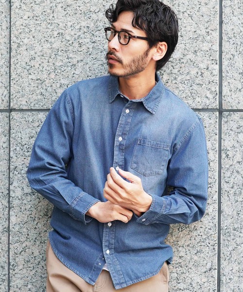 JIGGYS SHOP（ジギーズショップ） シャツ 6.5オンス 長袖 デニムシャツ