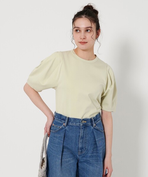 tシャツ コットン タックスリーブ トップス レディース