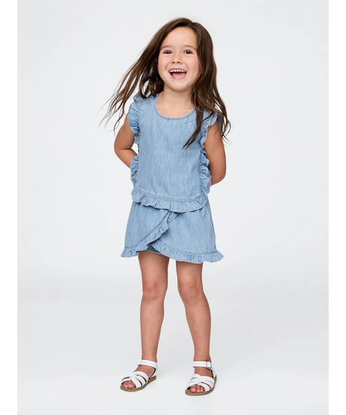 GAP（ギャップ） セットアップ デニム ラッフルフリル ミニスカート