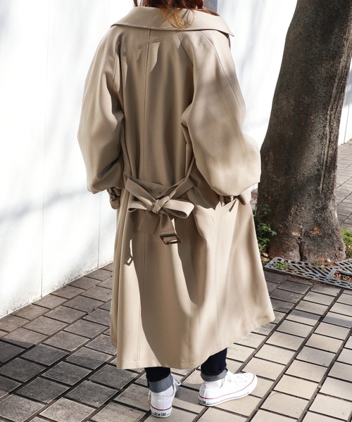 「PairPair」 トレンチコート FREE モカ レディース_画像7