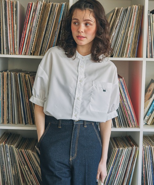 【極美品】人気　オーダーハンドメイド作家様　リネン　ブラウス　パフスリーブ リネンブラウスの通販 | iichi 日々の暮らしを心地よくする