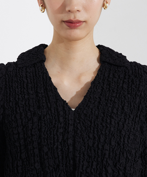 qualite（カリテ） ブラウス シャツ ペプラムシャツ/オフィス