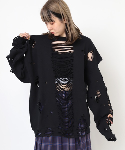 「RNA」 スウェットカットソー MEDIUM ブラック レディース