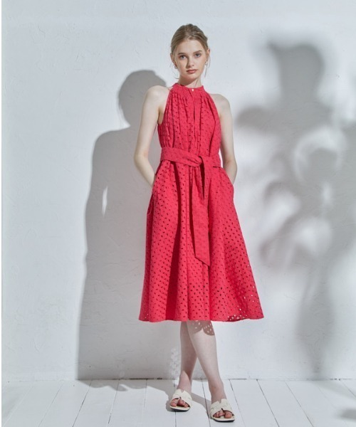 ERADIE（エラディエ） ワンピース Cotton lace halterneck one-piece