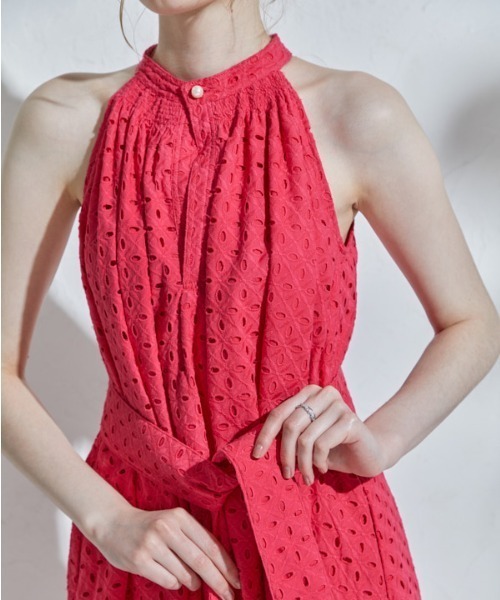ERADIE（エラディエ） ワンピース Cotton lace halterneck one-piece