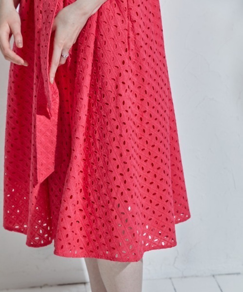 ERADIE ワンピース Cotton lace halterneck one-piece コットン