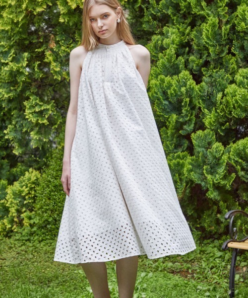 ERADIE ワンピース Cotton lace halterneck one-piece コットンレース