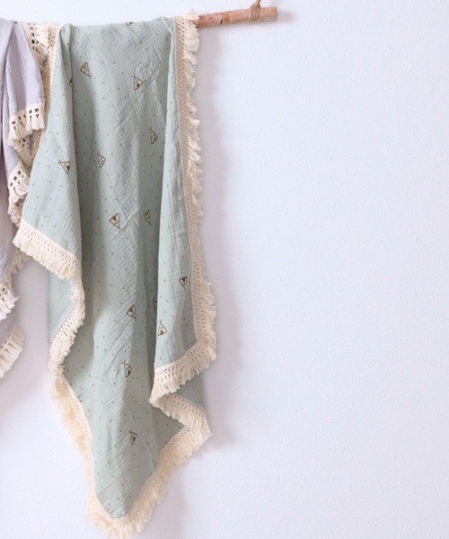 ベビー 大判 タオルケット ガーゼタオル おくるみ　ベビー バスタオル 掛け布団　「フリンジ」 | SweetMommy(授乳服&マタニティ) | 06