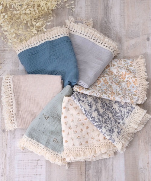 ベビー 大判 タオルケット ガーゼタオル おくるみ　ベビー バスタオル 掛け布団　「フリンジ」 | SweetMommy(授乳服&マタニティ) | 15