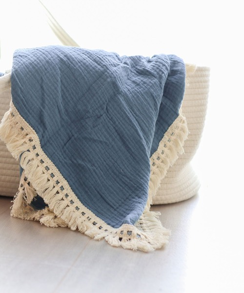 ベビー 大判 タオルケット ガーゼタオル おくるみ　ベビー バスタオル 掛け布団　「フリンジ」 | SweetMommy(授乳服&マタニティ) | 18