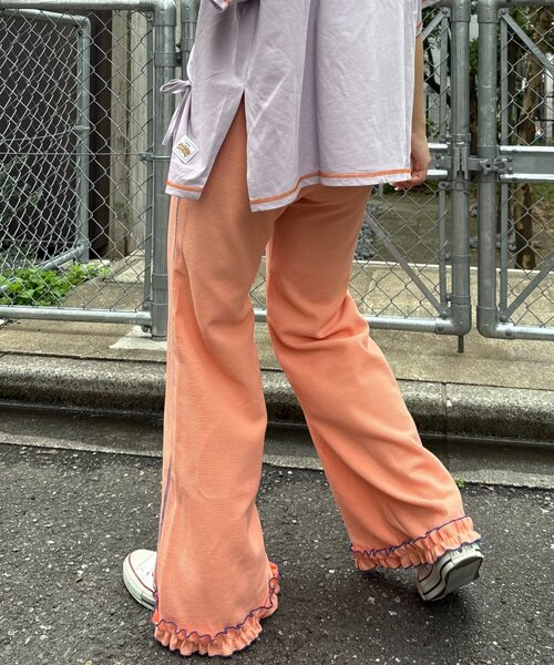 ワイドパンツ パンツ 「HELLO.SANFRANCISCO」ワッフルフレアパンツ レディースの画像