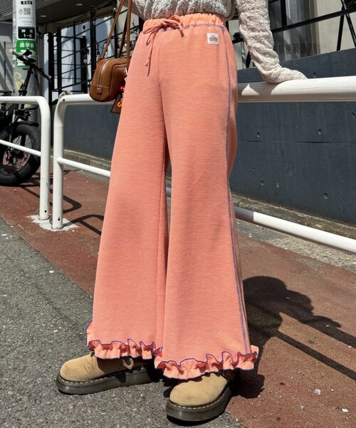 ワイドパンツ パンツ 「HELLO.SANFRANCISCO」ワッフルフレアパンツ レディースの画像