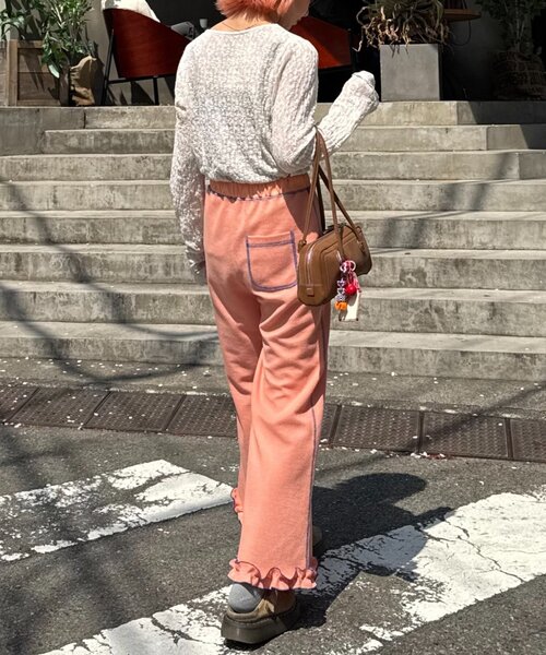 ワイドパンツ パンツ 「HELLO.SANFRANCISCO」ワッフルフレアパンツ レディースの画像