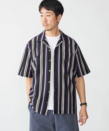 シャツ SHIPS: ハニカム ストライプ ショートスリーブ オープンカラー シャツ メンズ｜ZOZOTOWN Yahoo!店
