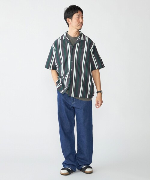 SHIPS（シップス） シャツ SHIPS: ハニカム ストライプ ショート