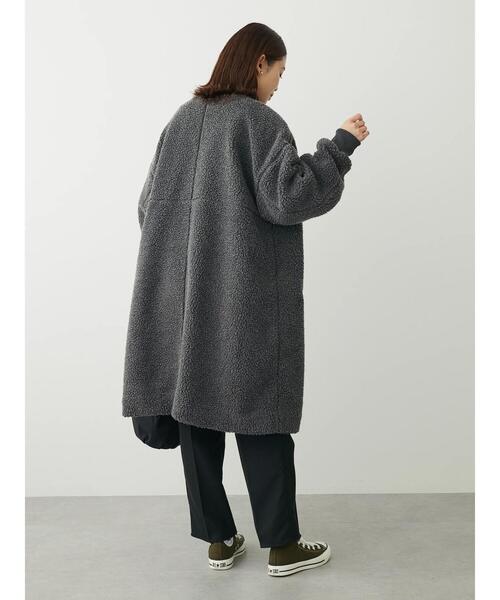 「Green Parks」 「chocol raffine robe」ノーカラーコート FREE アイボリー レディース_画像7