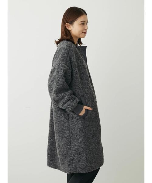 「Green Parks」 「chocol raffine robe」ノーカラーコート FREE アイボリー レディース_画像9