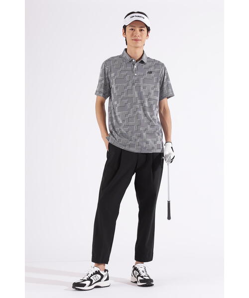 New balance ゴルフシャツ New Balance Golf シャツ 「new balance golf」ジオメトリ柄