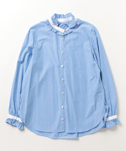 「SHIPS」 長袖ブラウス ONE SIZE ブルー レディース SHIPS 「SHIPS」 長袖ブラウス ONE SIZE サックスブルー