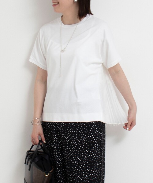 tシャツ バックプリーツフレンチプルオーバーカットソー レディース