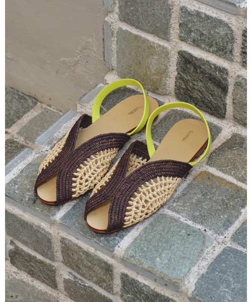 TODAYFUL サンダル Raffia Slide Sandals レディース : ZOZOTOWN