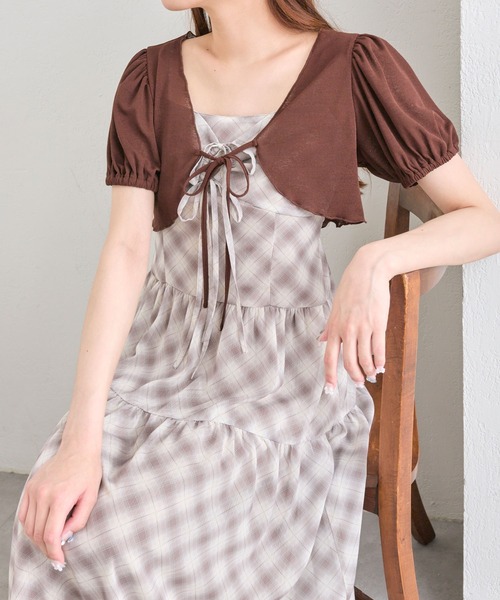 OLIVE des OLIVE YUI企画 ワンピースとボレロ セット 専用出品 セットで着れる】ニットボレロセットワンピ | OLIVE des OLIVE