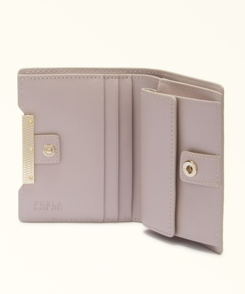 値下げ中　FURLA ベージュ リボン付き長財布 FURLA フルラ Furla Camelia 長財布 XL COROLLA+GREIGE ベージュ
