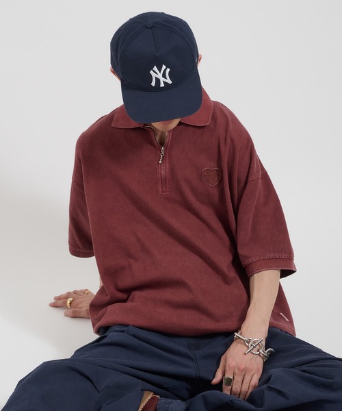 「Perushu」 半袖ポロシャツ MEDIUM ブラック メンズ_画像2