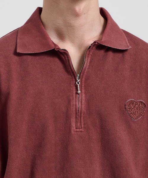 「Perushu」 半袖ポロシャツ MEDIUM ブラック メンズ_画像3