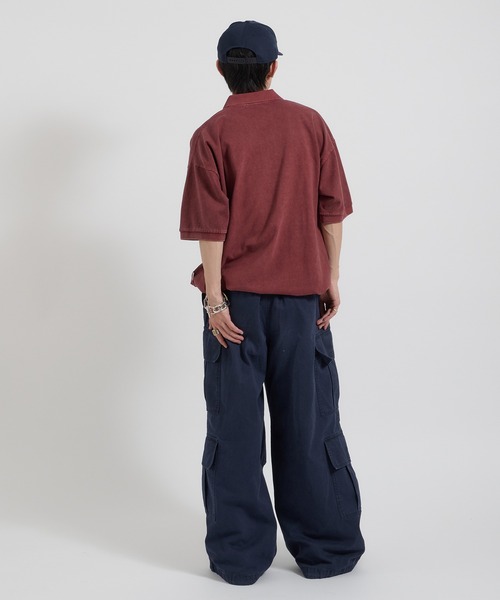 「Perushu」 半袖ポロシャツ MEDIUM ブラック メンズ_画像7