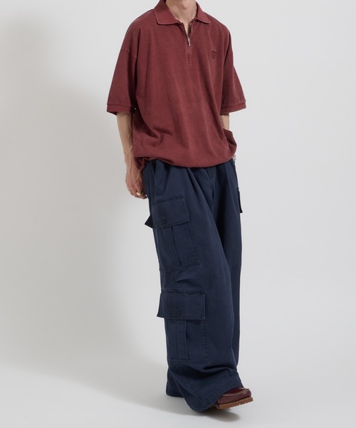 「Perushu」 半袖ポロシャツ MEDIUM ブラック メンズ_画像8