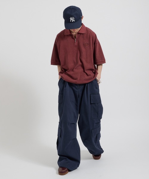 「Perushu」 半袖ポロシャツ MEDIUM ブラック メンズ_画像9