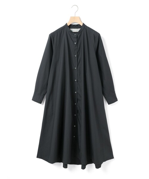 midiumi / シャツワンピース/--/ポリエステル/BLK/919 MidiUmi（ミディウミ） ワンピース MidiUmi Aラインバンドカラーシャツ