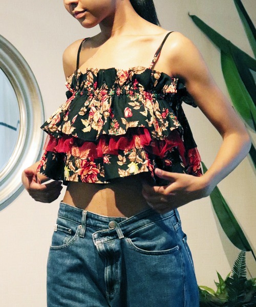 moyan ecri キャミソール 「moyan ecri」アフリカファブリック使用