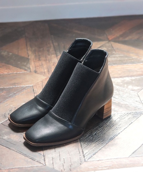 「SESTO」 ショートブーツ 22.5cm グレイッシュベージュ レディース_画像5