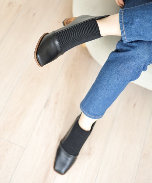 「SESTO」 ショートブーツ 22.5cm グレイッシュベージュ レディース_画像8