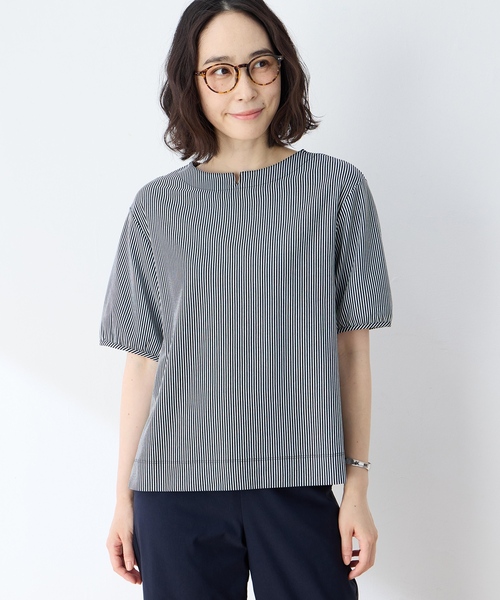 tシャツ SALON1979/ベイクドコットンPO レディース DECOY SINCE 1981 tシャツ トリコットストライププルオーバー