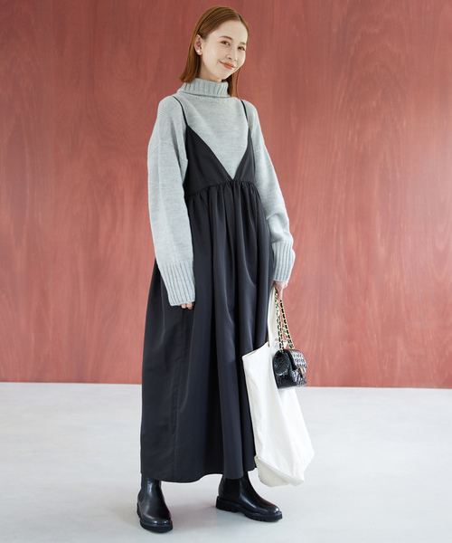 ときわSLOBE IENA キャミワンピース 36 SLOBE IENA 「SLOBE IENA」 キャミソールワンピース 36 グレー