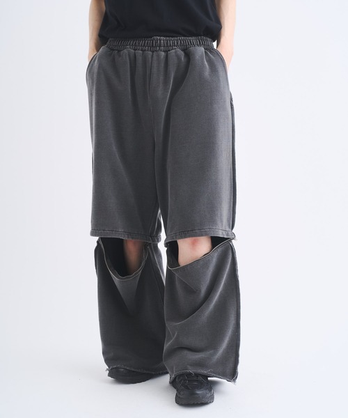 Remember. ワイドパンツ スウェットパンツ ジャージ 2wayカットオフ