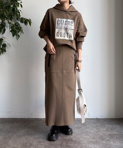 DouDou（ドゥドゥ） スカート 「セットアップ対応/WEB限定」ポンチ