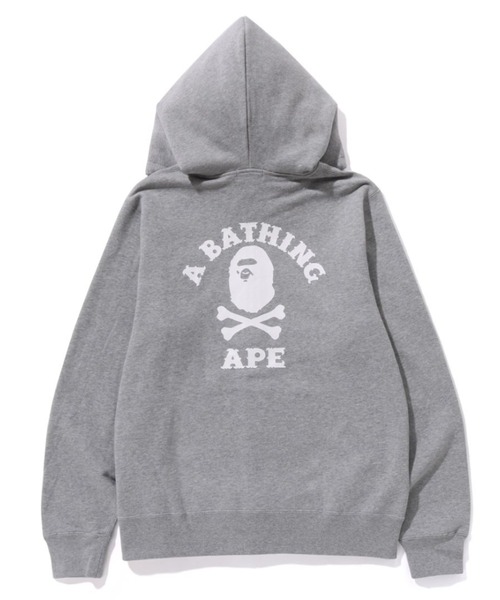 A BATHING APE 「A APE」 ジップアップパーカー X-LARGE グレー