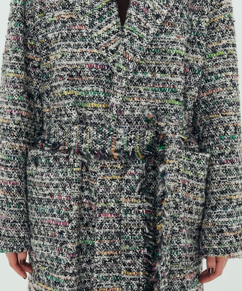 TOMORROWLAND .B コート アウター ツイード ローブコート レディース